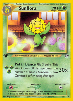 Sunflora, Neo Genesis #50, Pokémon TCG card