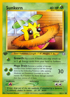 Sunkern, Neo Genesis #78, Pokémon TCG card