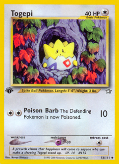 Togepi, Neo Genesis #51, Pokémon TCG card