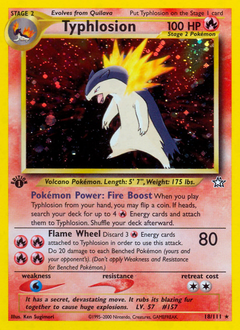 Typhlosion, Neo Genesis #18, Pokémon TCG card