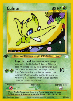 Celebi, Neo Revelation #16, Pokémon TCG card