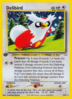 Delibird, Neo Revelation #5, Pokémon TCG card