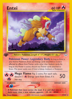 Entei, Neo Revelation #17, Pokémon TCG card