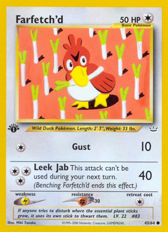 Farfetch'd, Neo Revelation #43, Pokémon TCG card