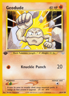 Geodude, Neo Revelation #44, Pokémon TCG card