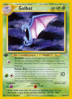 Golbat, Neo Revelation #29, Pokémon TCG card