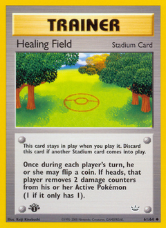 Healing Field, Neo Revelation #61, Pokémon TCG card