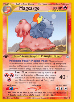 Magcargo, Neo Revelation #33, Pokémon TCG card