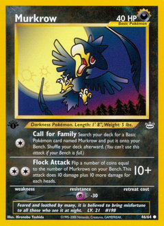 Murkrow, Neo Revelation #46, Pokémon TCG card