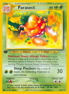 Parasect, Neo Revelation #35, Pokémon TCG card