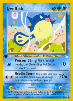 Qwilfish, Neo Revelation #49, Pokémon TCG card
