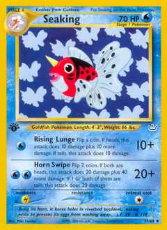 Seaking, Neo Revelation #37, Pokémon TCG card