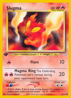 Slugma, Neo Revelation #53, Pokémon TCG card