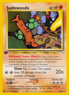 Sudowoodo, Neo Revelation #26, Pokémon TCG card