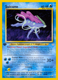 Suicune, Neo Revelation #27, Pokémon TCG card
