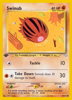 Swinub, Neo Revelation #57, Pokémon TCG card