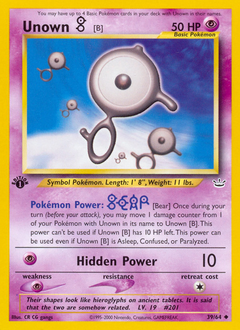 Unown [B], Neo Revelation #39, Pokémon TCG card