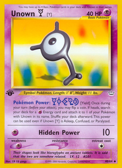 Unown [Y], Neo Revelation #40, Pokémon TCG card