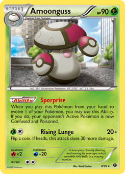 Amoonguss, Next Destinies #9, Pokémon TCG card