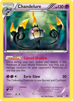 Chandelure, Next Destinies #101, Pokémon TCG card