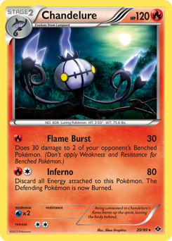 Chandelure, Next Destinies #20, Pokémon TCG card