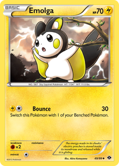 Emolga, Next Destinies #49, Pokémon TCG card