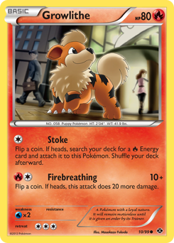 Growlithe, Next Destinies #10, Pokémon TCG card