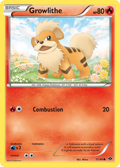 Growlithe, Next Destinies #11, Pokémon TCG card