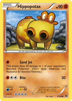 Hippopotas, Next Destinies #65, Pokémon TCG card