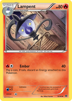 Lampent, Next Destinies #19, Pokémon TCG card