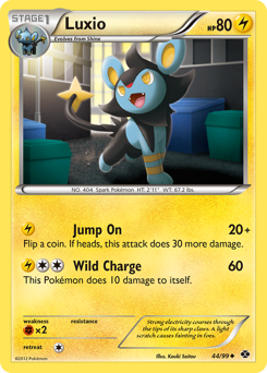 Luxio, Next Destinies #44, Pokémon TCG card