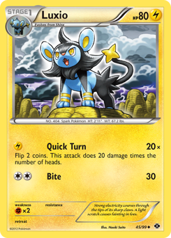 Luxio, Next Destinies #45, Pokémon TCG card
