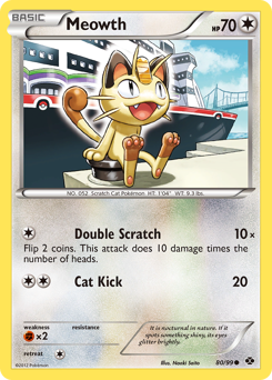 Meowth, Next Destinies #80, Pokémon TCG card