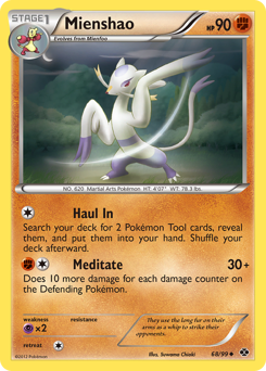 Mienshao, Next Destinies #68, Pokémon TCG card