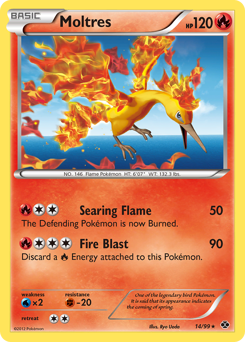 Moltres, Next Destinies #14, Pokémon TCG card