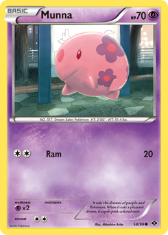 Munna, Next Destinies #58, Pokémon TCG card