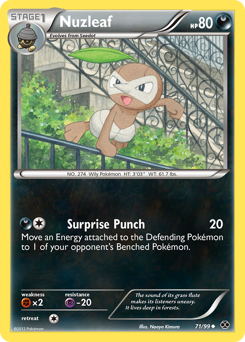 Nuzleaf, Next Destinies #71, Pokémon TCG card