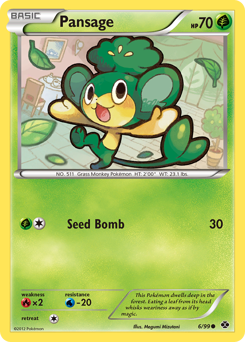 Pansage, Next Destinies #6, Pokémon TCG card