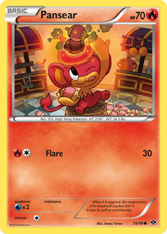 Pansear, Next Destinies #15, Pokémon TCG card