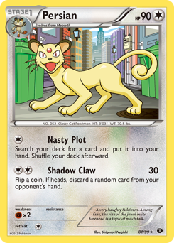 Persian, Next Destinies #81, Pokémon TCG card