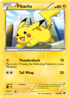 Pikachu, Next Destinies #39, Pokémon TCG card