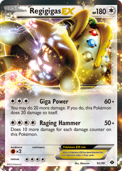 Regigigas-EX, Next Destinies #82, Pokémon TCG card