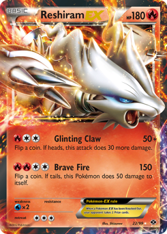Reshiram-EX, Next Destinies #22, Pokémon TCG card