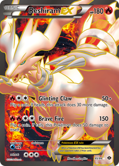 Reshiram-EX, Next Destinies #95, Pokémon TCG card