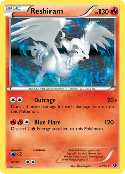 Reshiram, Next Destinies #21, Pokémon TCG card