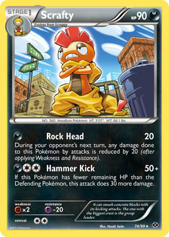 Scrafty, Next Destinies #74, Pokémon TCG card