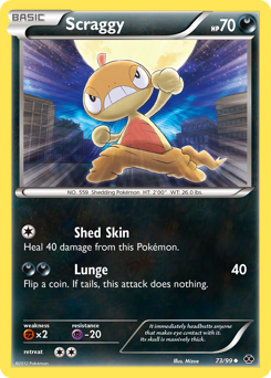 Scraggy, Next Destinies #73, Pokémon TCG card