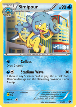 Simipour, Next Destinies #29, Pokémon TCG card