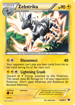 Zebstrika, Next Destinies #48, Pokémon TCG card