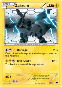 Zekrom, Next Destinies #50, Pokémon TCG card